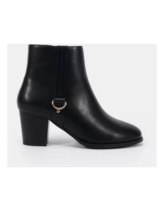 Dour Heeled Ankle Boot - Black