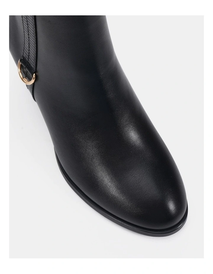 Dour Heeled Ankle Boot - Black image 4