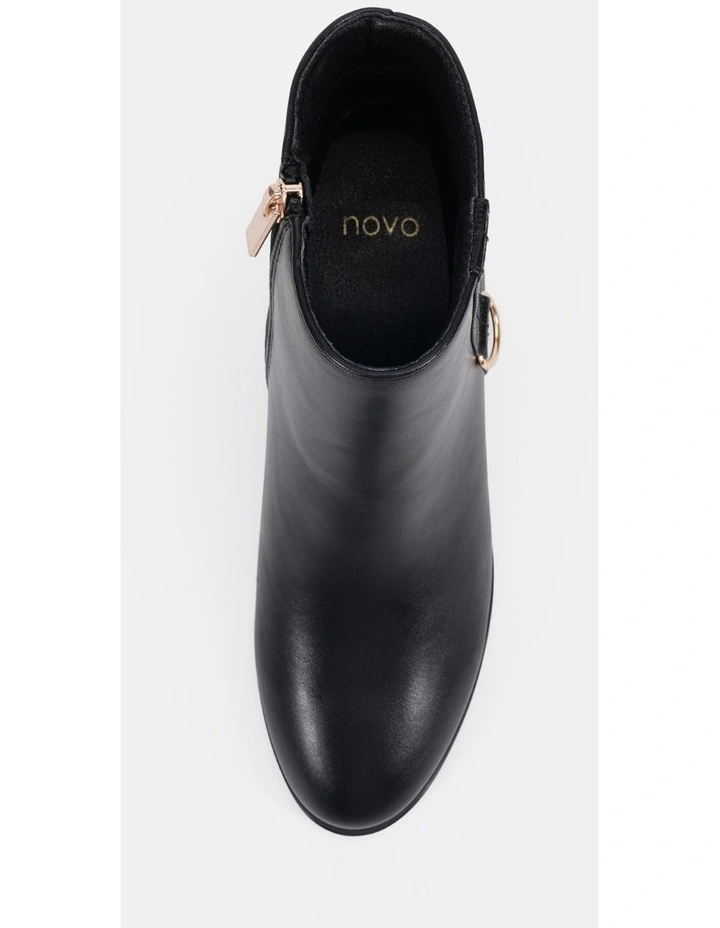 Dour Heeled Ankle Boot - Black image 5