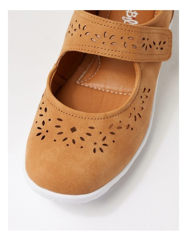 Lorrist Light Tan Nubuck Pu Mary Janes image 4