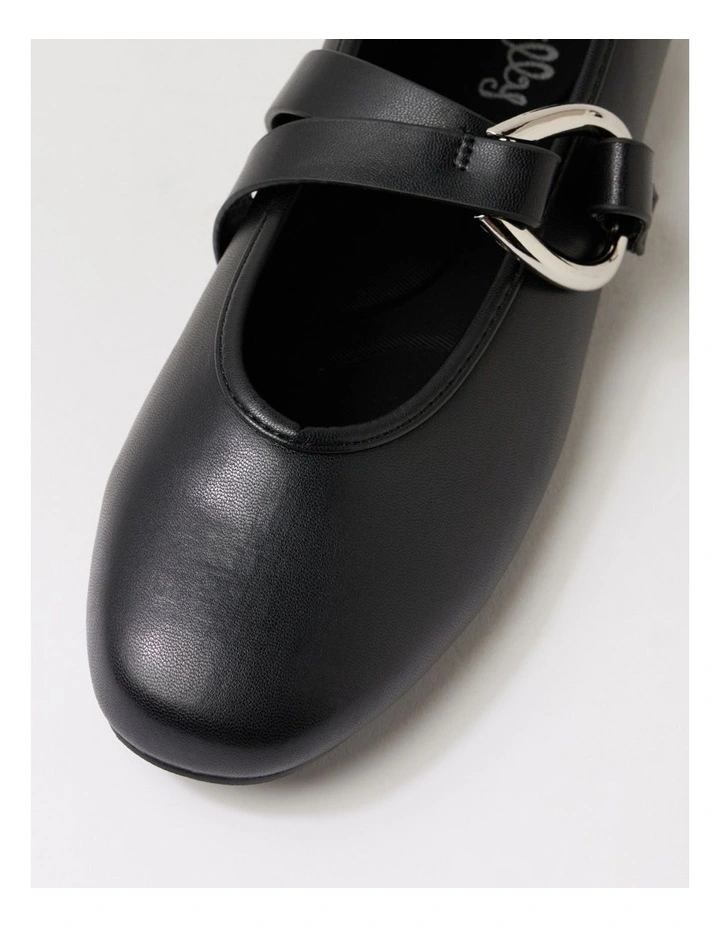 Pearsoni Black Flat Shoes image 4