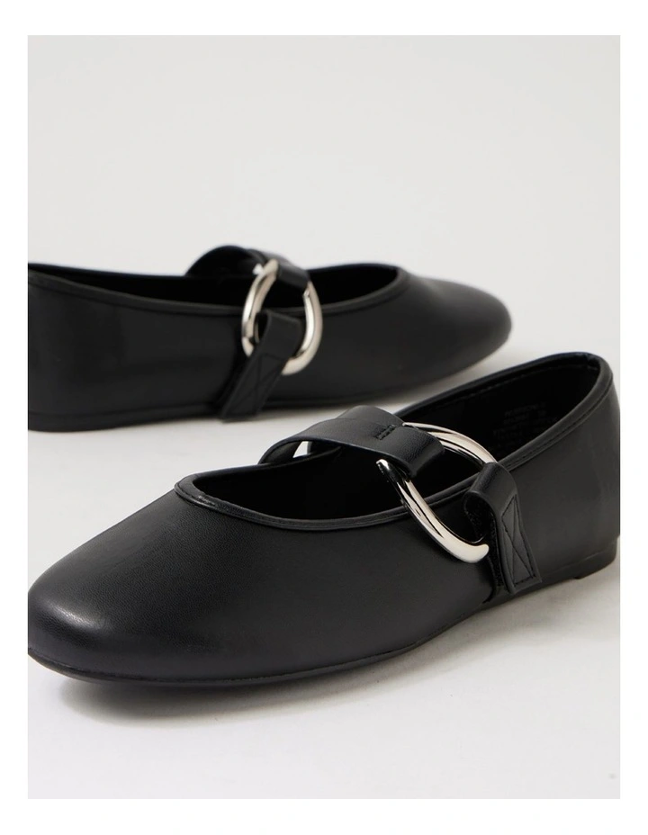 Pearsoni Black Flat Shoes image 5
