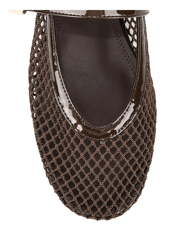 Tavi Mary Jane Ballet Flats - Chocolate Brown Mesh image 4