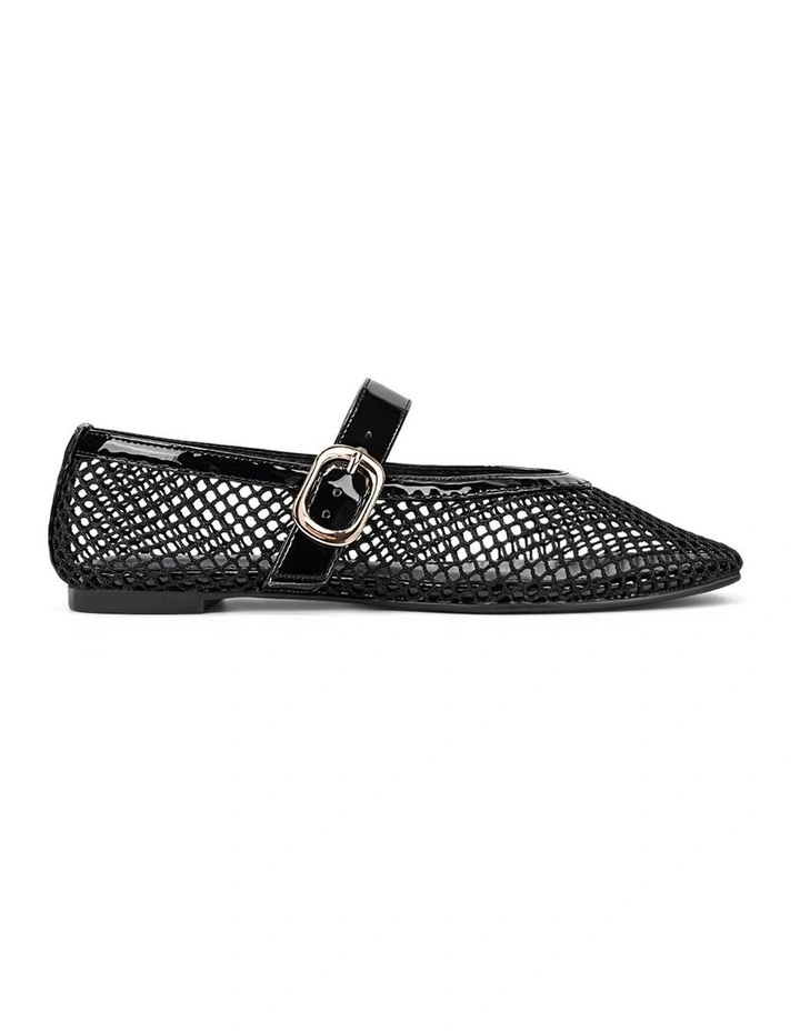 Tavi Mary Jane Ballet Flats - Black Mesh image 1
