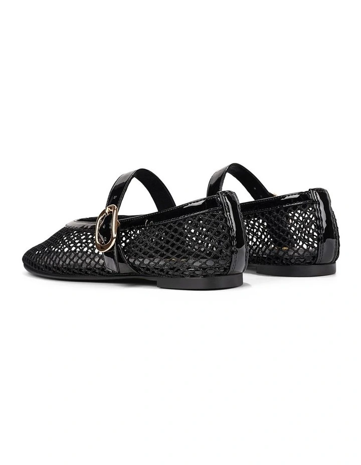 Tavi Mary Jane Ballet Flats - Black Mesh image 3