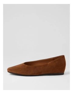 Karter Chestnut Suede Flat Shoes