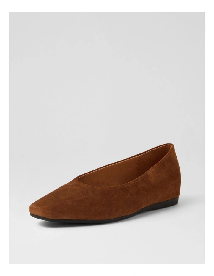 Karter Chestnut Suede Flat Shoes image 2