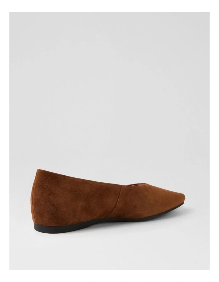 Karter Chestnut Suede Flat Shoes image 3