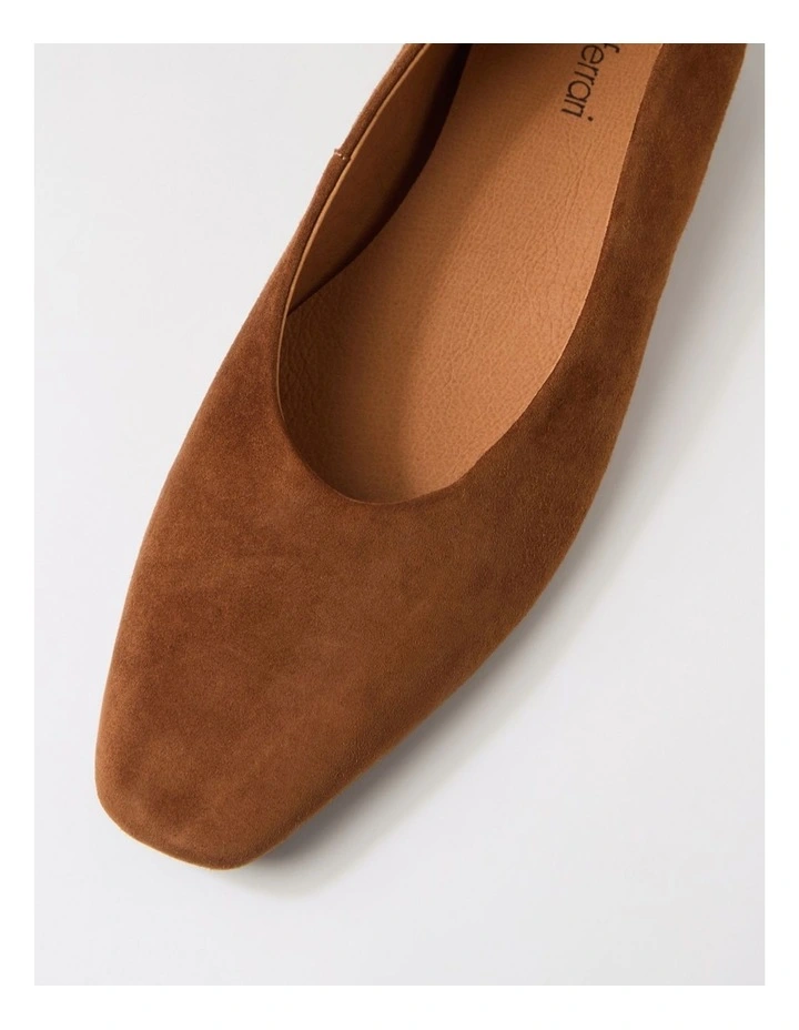 Karter Chestnut Suede Flat Shoes image 4