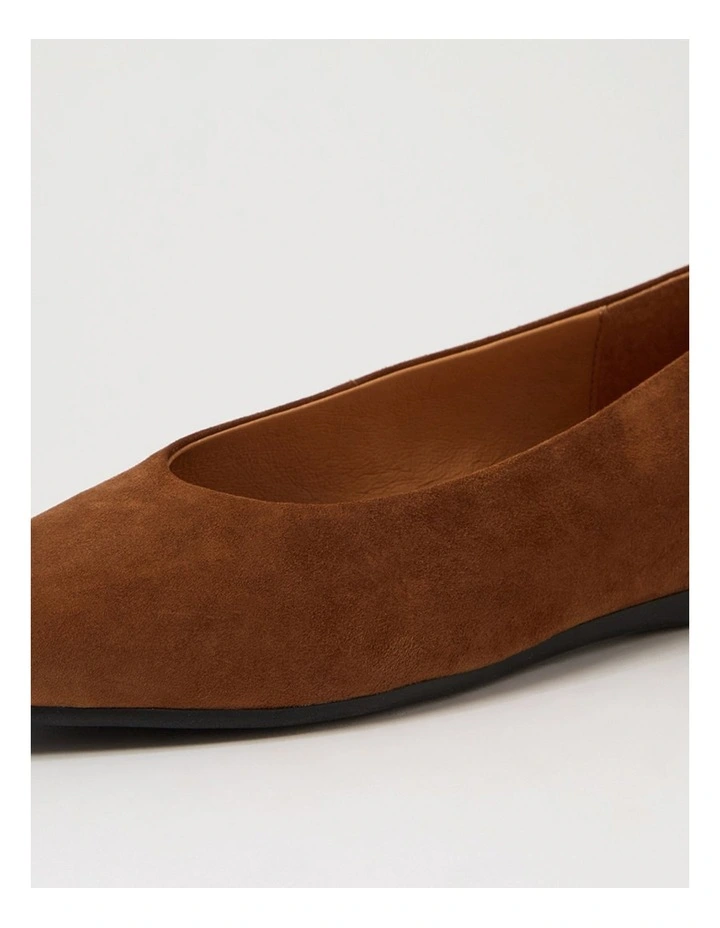 Karter Chestnut Suede Flat Shoes image 5