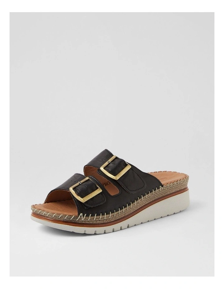 Isree Black Leather Sandals image 2