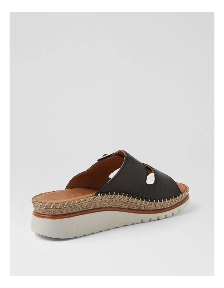 Isree Black Leather Sandals image 3