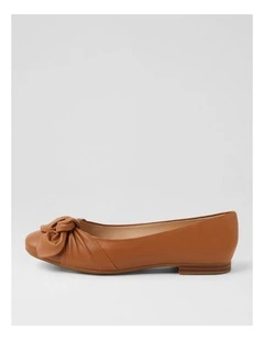 Ulrich D Dark Tan Leather Ballet Flats
