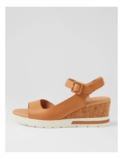 Afelia Dark Tan Leather Sandals