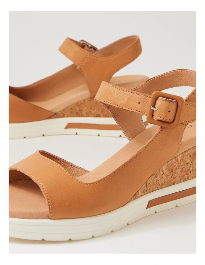 Afelia Dark Tan Leather Sandals image 5