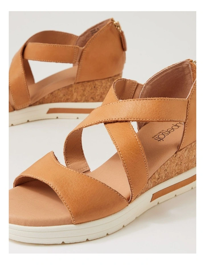 Amy Dark Tan Leather Sandals image 5
