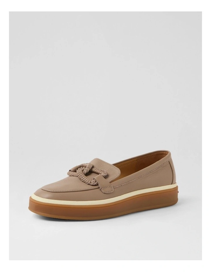 Pottega Light Taupe Leather Flat Shoes image 2