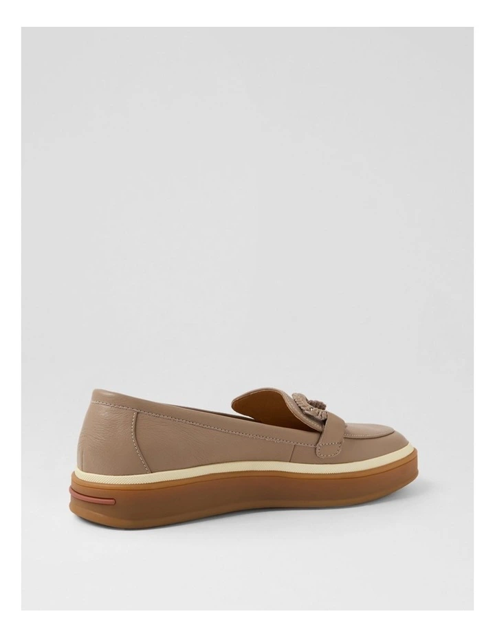 Pottega Light Taupe Leather Flat Shoes image 3