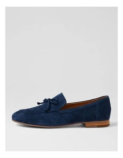 Idayne Navy Suede Flat Shoes