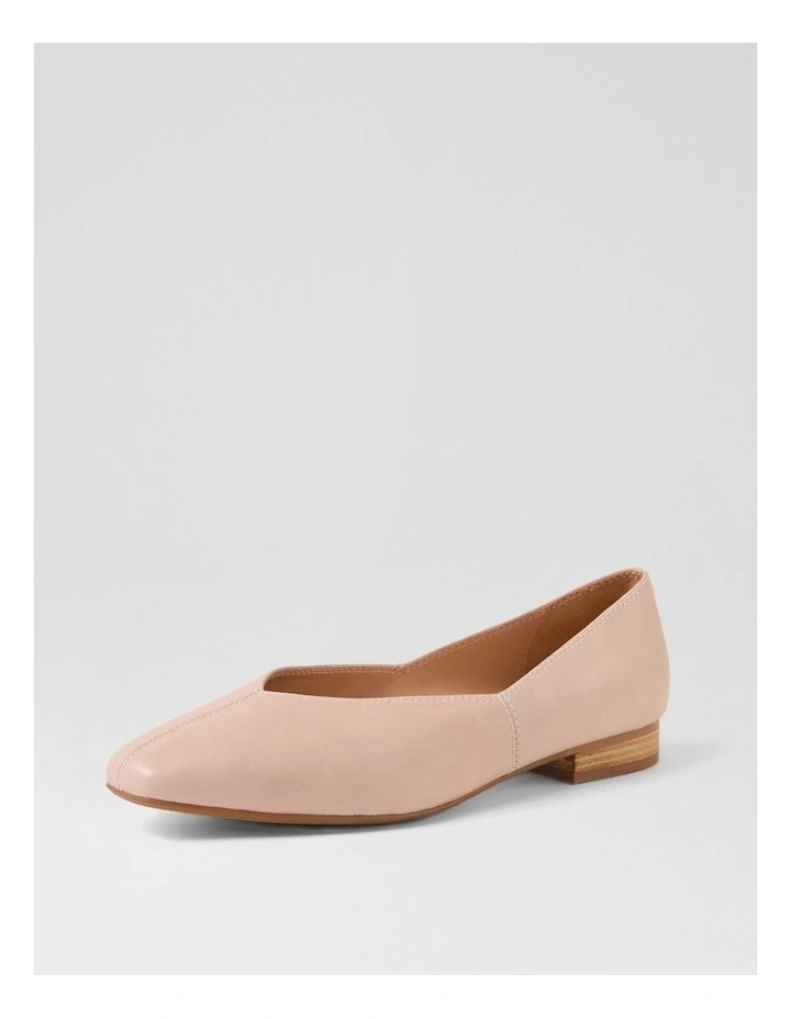 Dolla Nude Leather Flat Shoes image 2