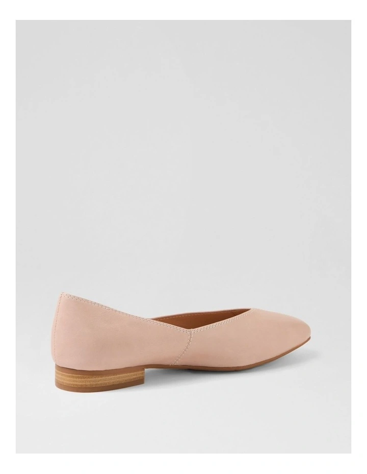 Dolla Nude Leather Flat Shoes image 3