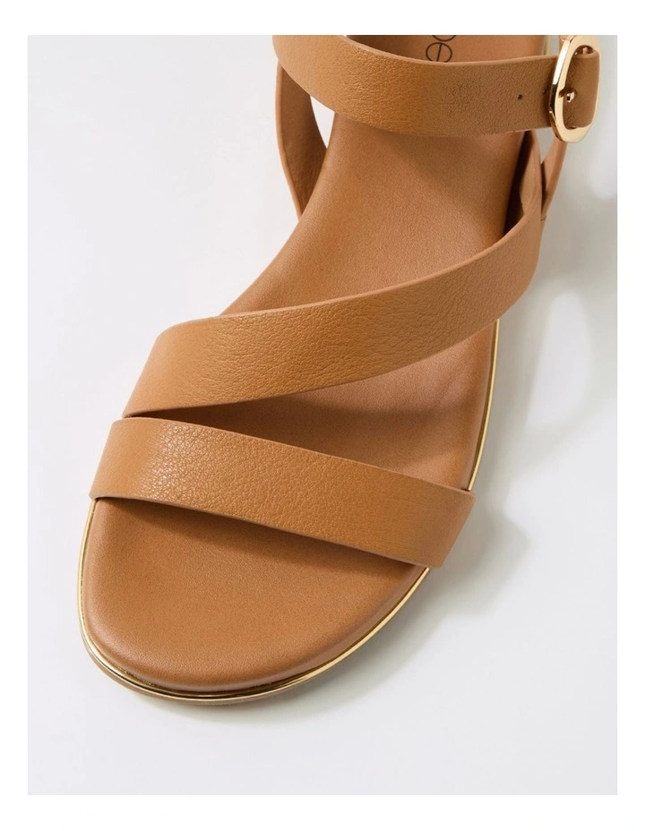 Lindi Dark Tan Leather Sandals image 4