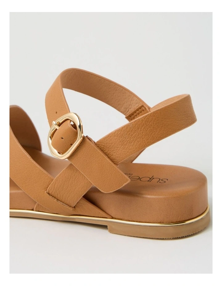 Lindi Dark Tan Leather Sandals image 5