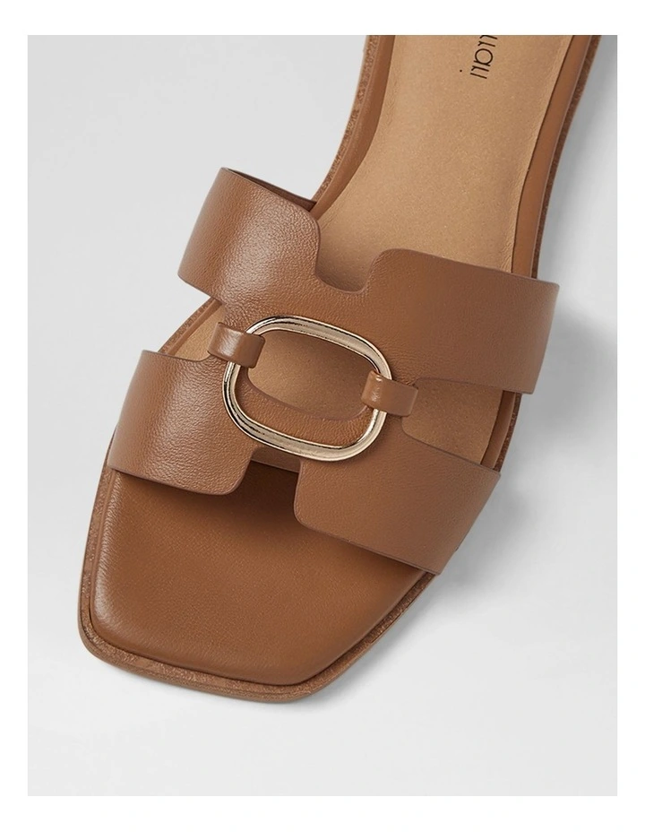 Simle Tan Leather Sandals image 4
