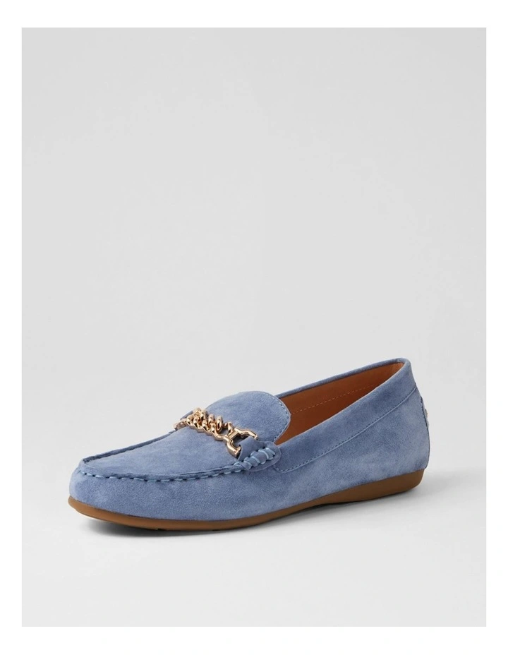 Eroll Soft Blue Suede Flat Shoes image 2