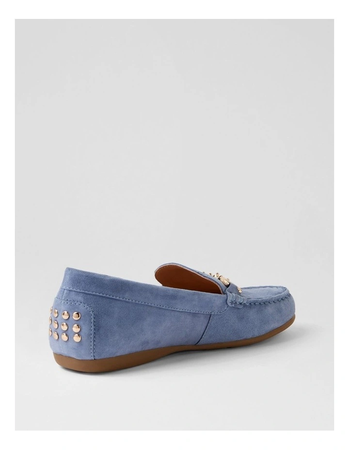 Eroll Soft Blue Suede Flat Shoes image 3