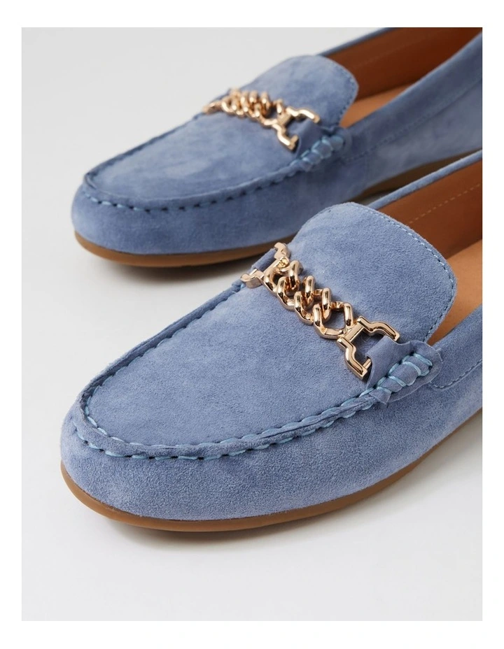 Eroll Soft Blue Suede Flat Shoes image 5