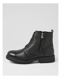 Arjo Black Leather Ankle Boots