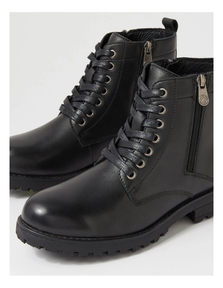 Arjo Black Leather Ankle Boots image 5