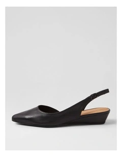 Pleeza Black Leather Heels