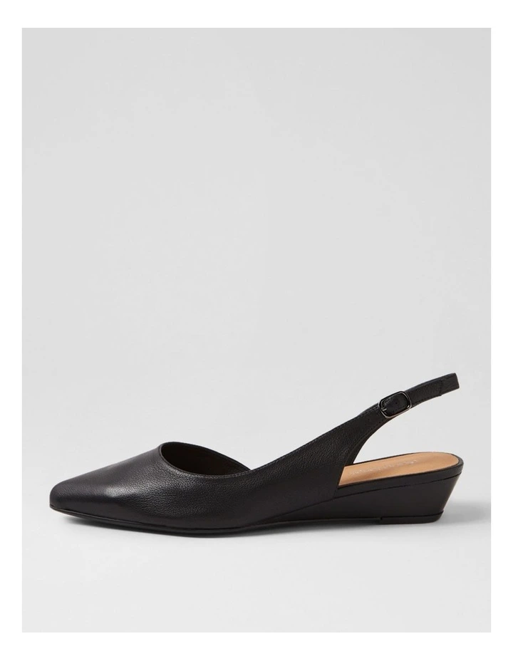 Pleeza Black Leather Heels image 1