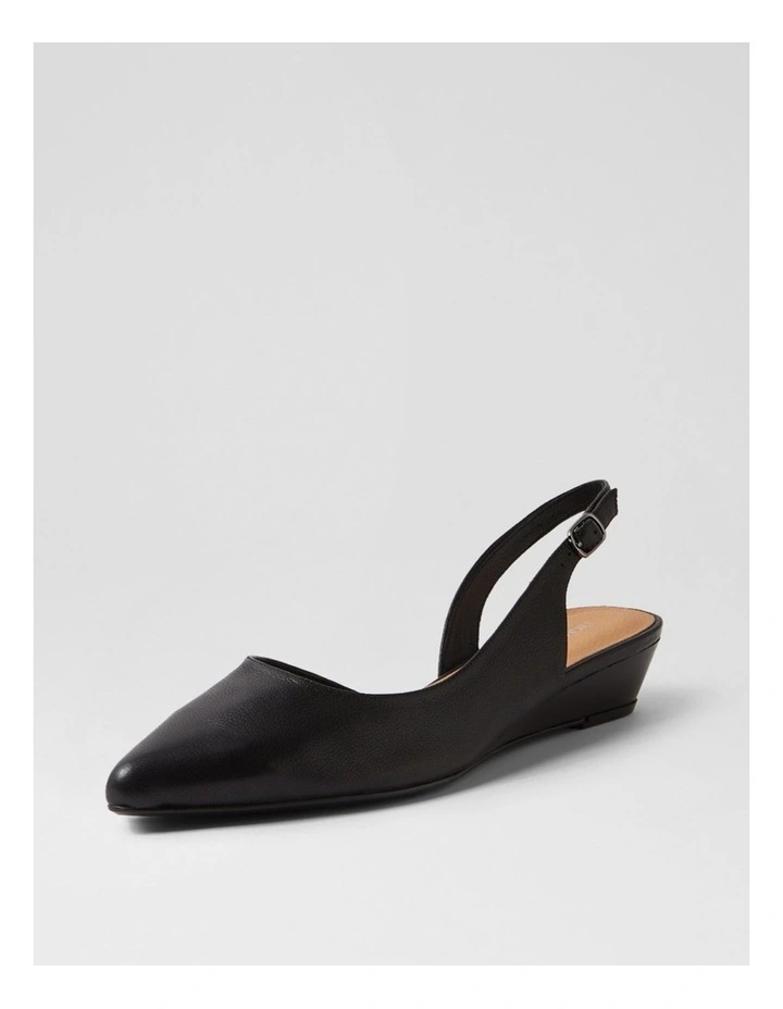 Pleeza Black Leather Heels image 2
