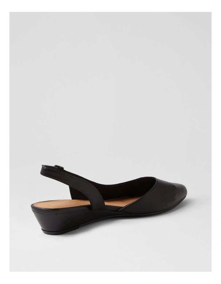 Pleeza Black Leather Heels image 3