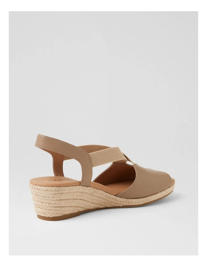 Zelie Light Taupe Leather Elastic Sandals image 3