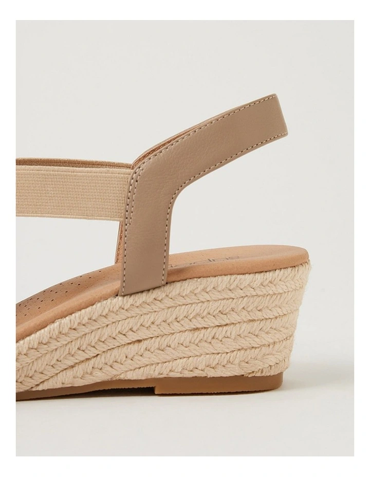 Zelie Light Taupe Leather Elastic Sandals image 5