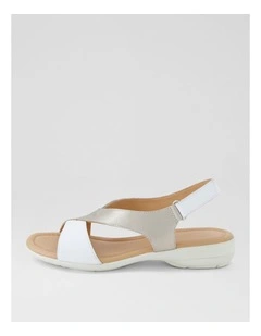 Bensin White Prosecco Leather Sandals