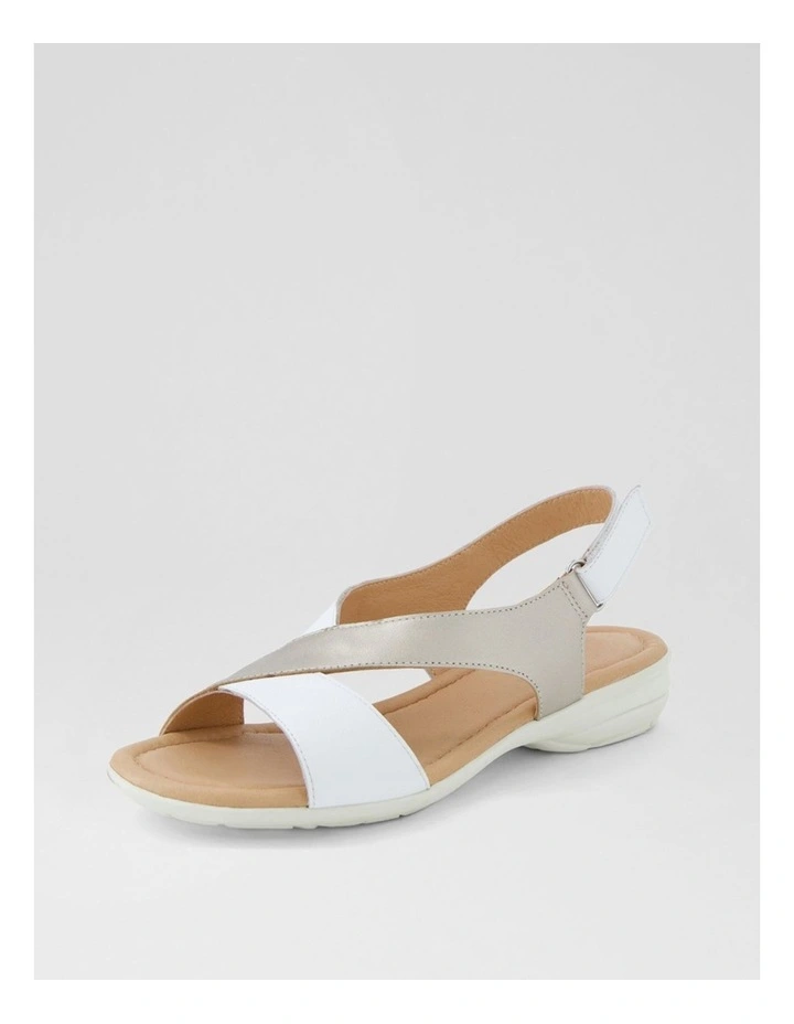 Bensin White Prosecco Leather Sandals image 2