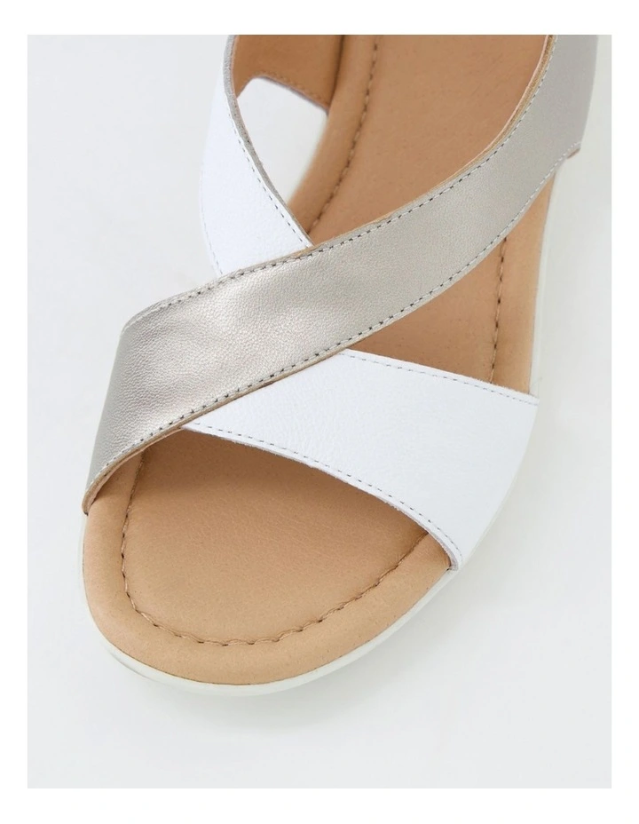 Bensin White Prosecco Leather Sandals image 4