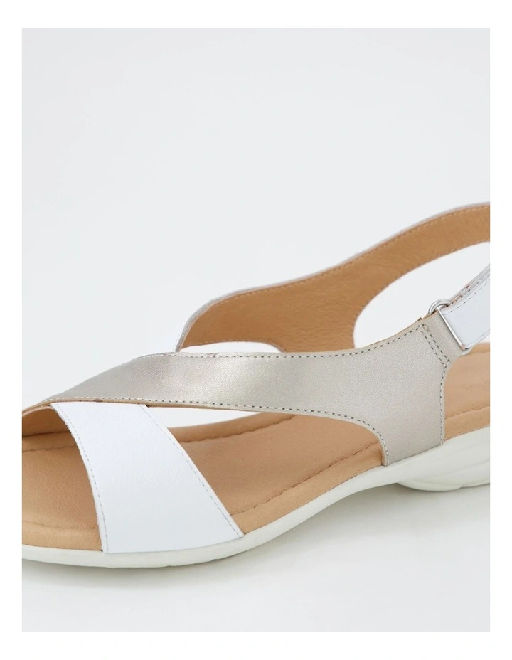 Bensin White Prosecco Leather Sandals image 5