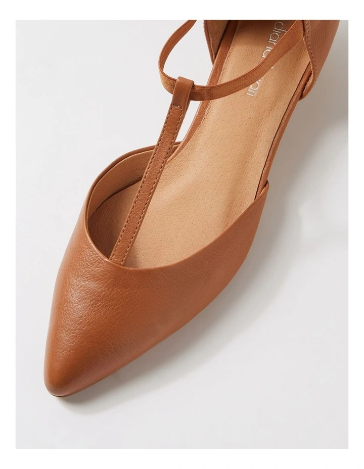 Pepps Dark Tan Leather Heels image 4
