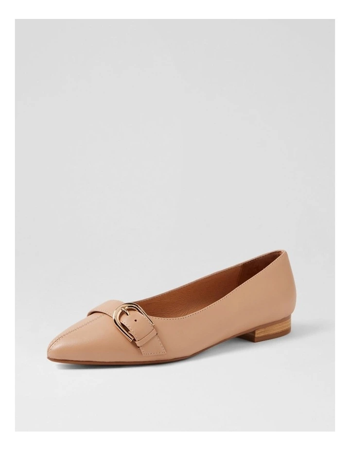 Darcee Dark Nude Natural Leather Flat Shoes image 2