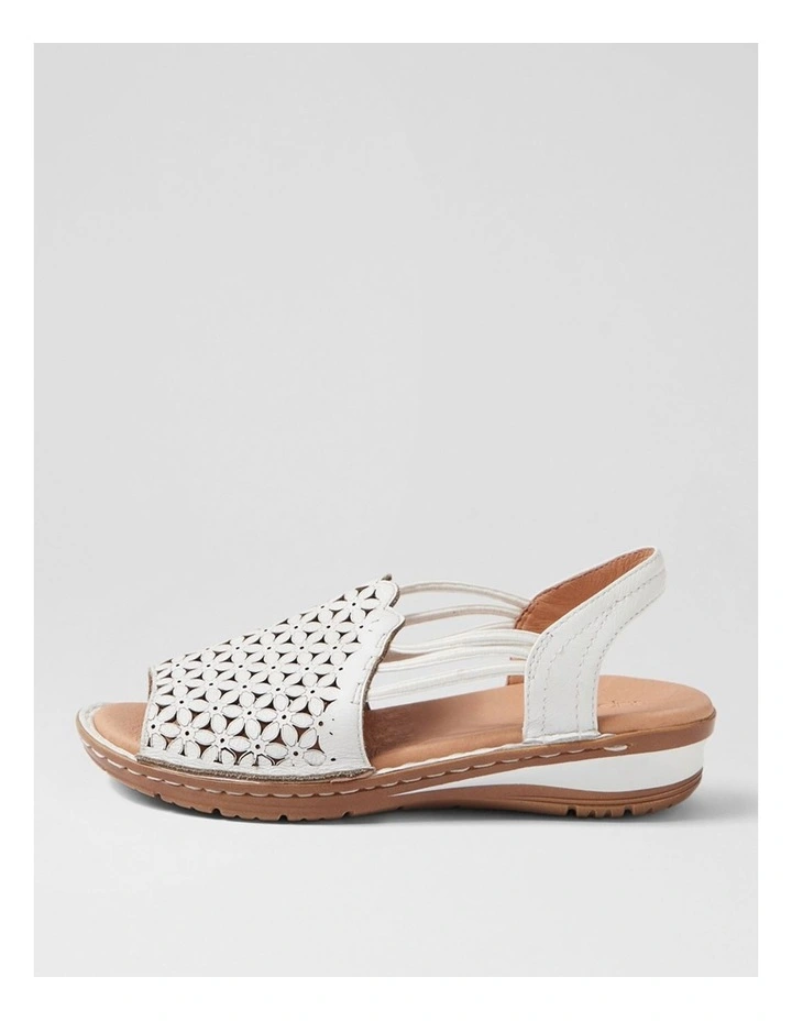Bebi White Leather Sandals image 1