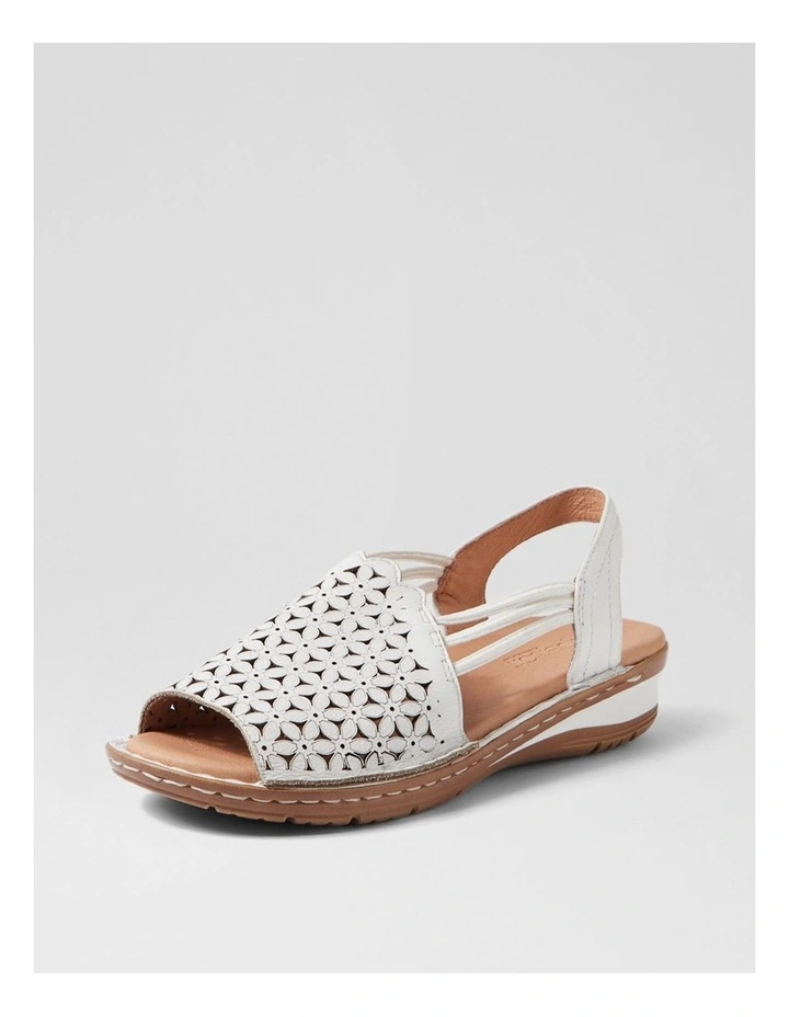 Bebi White Leather Sandals image 2