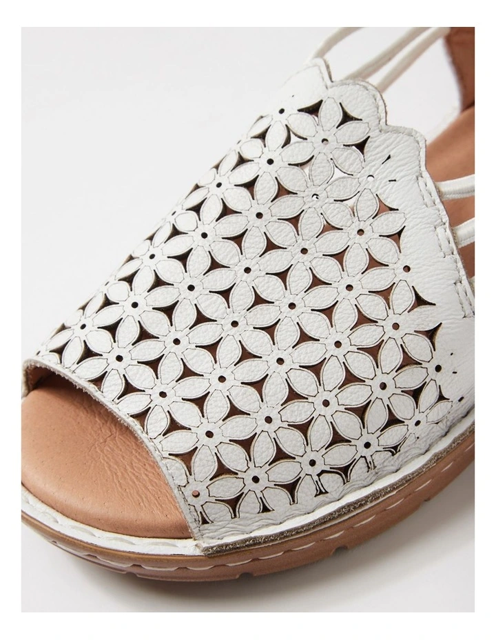 Bebi White Leather Sandals image 5