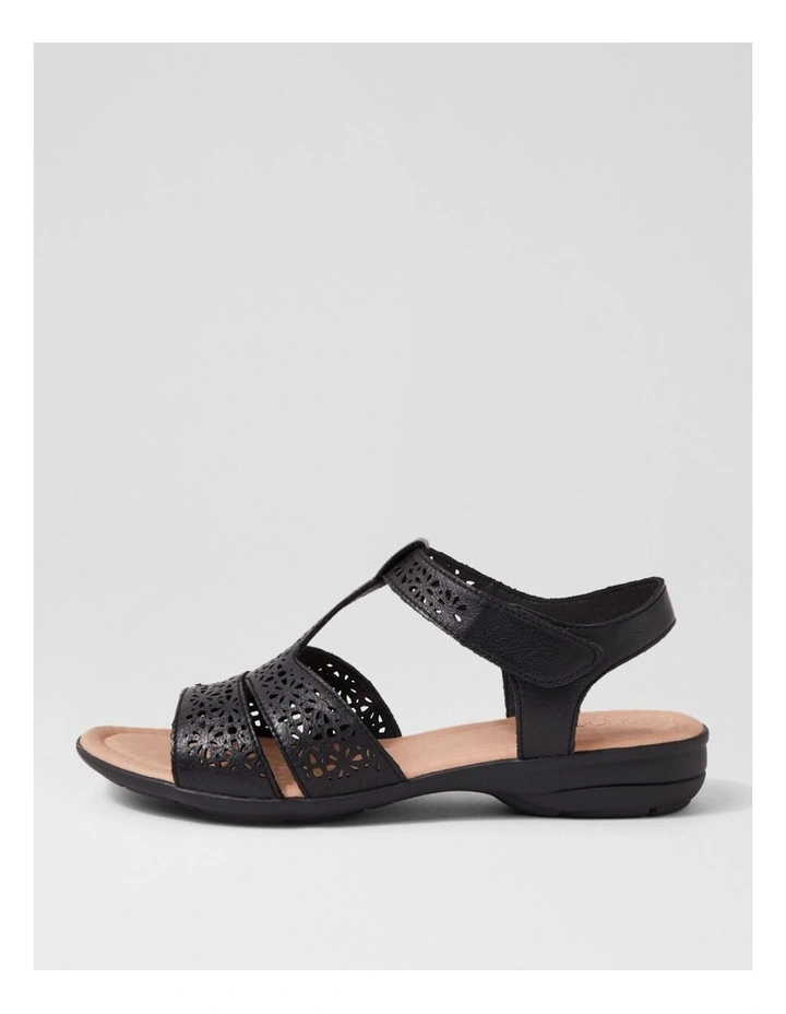 Boom Black Leather Sandals image 1