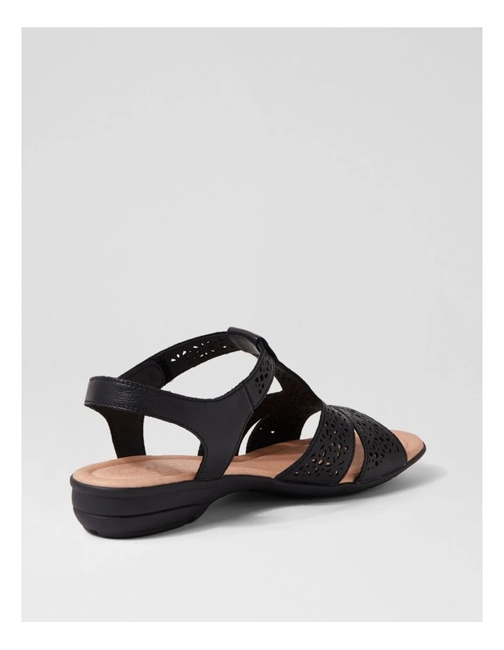Boom Black Leather Sandals image 3